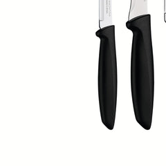 Jogo De Facas Tramontina Plenus 4 Peças Aço Inox E Cabo Polipropileno Preto Cozinha Premium