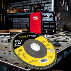 Disco Flap 115 mm G120 Fibra Conico Aço Tradestar