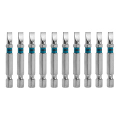Bits Fenda Sl5 Aço Rápido 50mm 10 Peças S2 Japonês 54-58 HRC