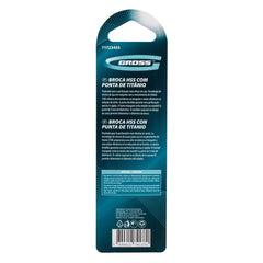Broca Metal Aço Rápido 4,8mm Nitreto Titânio Profissional Kit 2 Unidades Perfuração