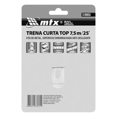 Trena Curta 7,5m 25mm Emborrachada Com Gancho Magnético 1pc Mtx
