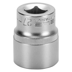 Soquete Estriado 1/2'' 27mm Aço CrV 12 Lados Stels