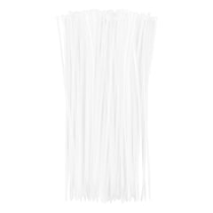 Abraçadeira De Plástico Branco 100 Peças 300X3,6Mm Fixação Segura Nylon Sparta Organização
