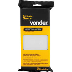 Esponja Mágica 100X70X30Mm Com 3 peças Vonder Limpa Sem Produtos Químicos