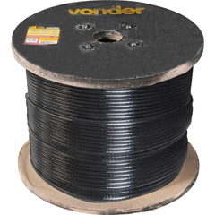 Cabo Aço AF 3/16'' 6X19M Galvanizado Plastificado Preto 500m Vonder Resistente Corrosão