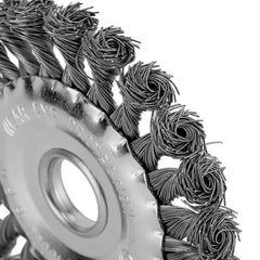 Escova Circular Para Esmerilhadeira Aço Carbono 125mm 22.2mm 0.5mm MTX 746329 Galvanizada