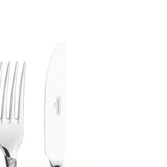 Faqueiro Tramontina Renascença 76 Peças Em Aço Inox Com Estojo E Facas De Mesa Brilho E Fosco
