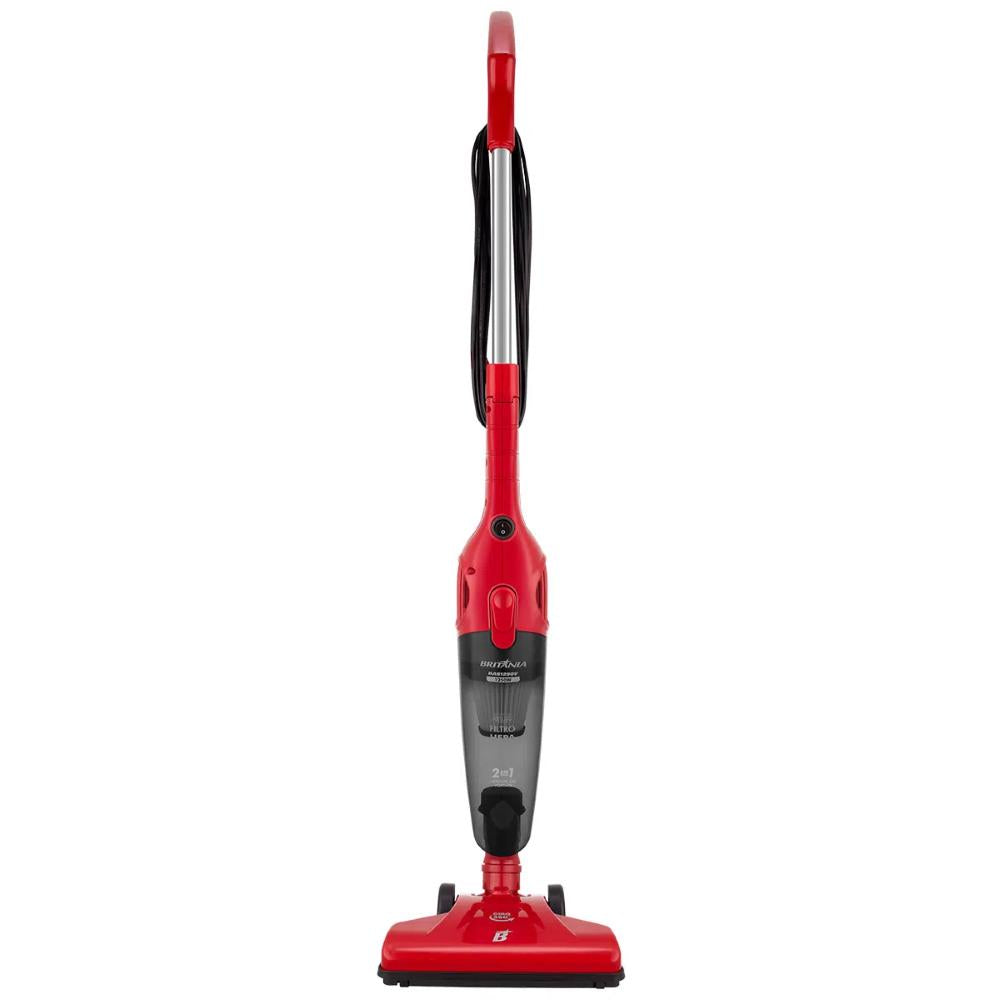 Aspirador de Pó Vertical Portátil BAS1290V 1250W Britânia Vermelho Filtro Lavável e Acessórios 220V