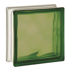 Tijolo de Vidro 19 x 19 x 8 CM Verde Translúcido 06 Unidades Tradestar