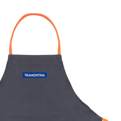 Conjunto para Jardinagem 4 Peças Avental Cinza e Laranja Poliéster Polipropileno Tramontina