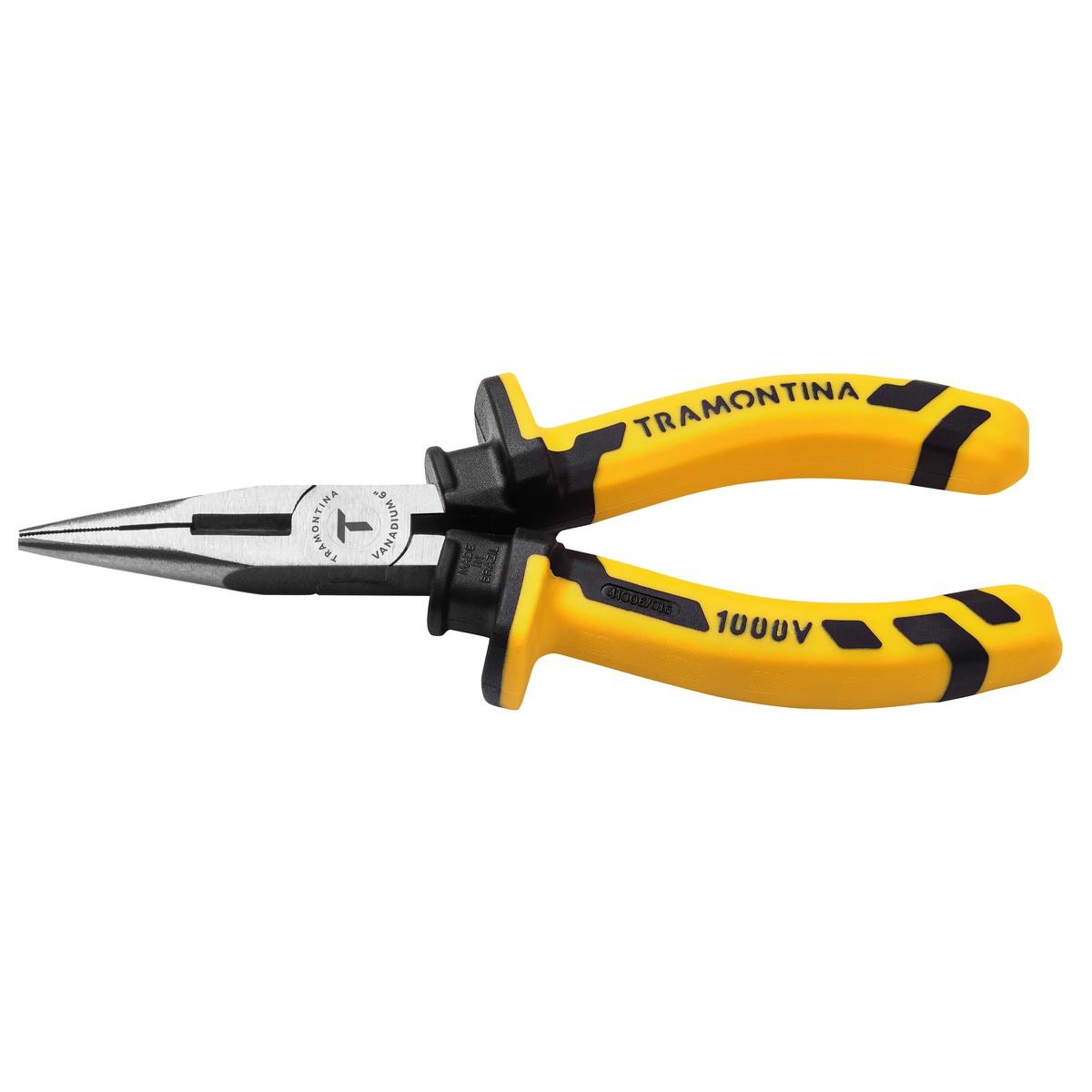Alicate Bico Meia Cana 6'' Tramontina MASTER Isolado Aço Vanádio NR10 Dupla Injeção