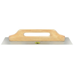 Desempenadeira Metálica 12 X 48 CM Base Lisa Sem Dentes Acabamento Liso Cabo Madeira Tramontina