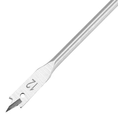 Broca Chata Madeira Longa 12mm Haste Hexagonal 7mm Aço 45 300mm MTX 7040129
