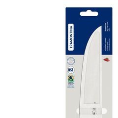Faca De Cozinha Tramontina Premium 25 Cm Aço Inox Cabo Polipropileno Branco Profissional Nsf