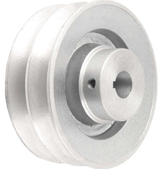 Polia Alumínio 2 Canais Perfil B 120mm com Furo 3/4" Vonder