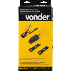 Conjunto Alicate Crimpador e Desencapador com 4 peças Vonder