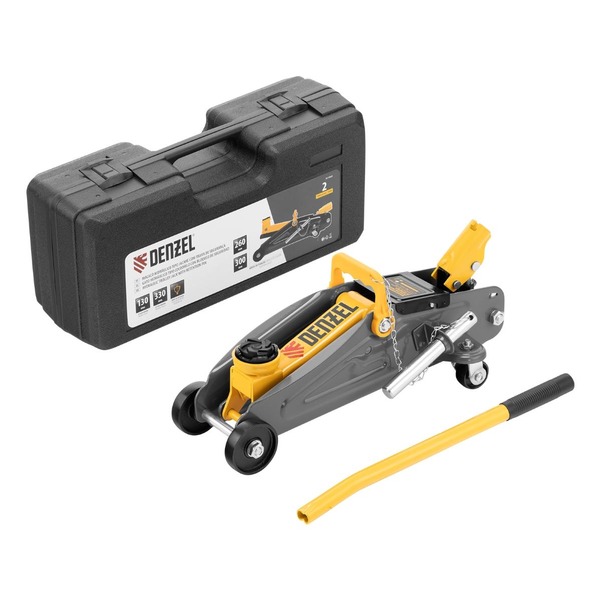 Macaco Hidráulico Jacaré 2 Toneladas 130-330mm Com Trava Denzel 5115455 - Guimepa