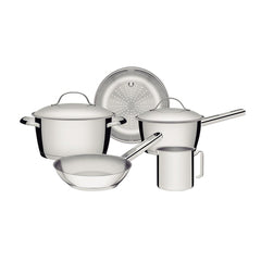 Jogo De Panelas Tramontina Allegra Aço Inox Fundo Triplo 5 Peças Indução 260°C
