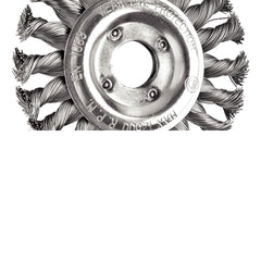 Escova Circular Arame Entrançado 4.1/2''x1/2'' 20 Tranças 0.5mm Tramontina PRO para Desbaste e Acabamento
