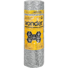 Tela Metálica Mangueirão Hex Malha 3'' BWG16 0,8m 50m Vonder