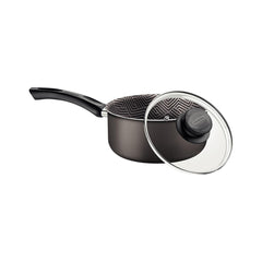 Panela Tramontina Paris 16 cm 1,5 L Antiaderente Starflon Max Alumínio Chumbo Com Tampa De Vidro