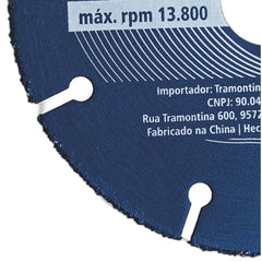 Disco de Corte 4.3/8'' 13800 rpm Para Serra Mármore Corte Preciso em Madeira Tramontina MASTER