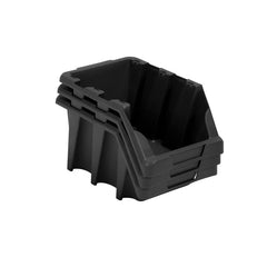 Gaveta Plástica Prática N7 Preto Empilhável 6x2 Presto
