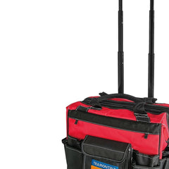 Bolsa para Ferramentas 18 Bolsos Tramontina PRO Rodas Emborrachadas e Cabo Telescópico