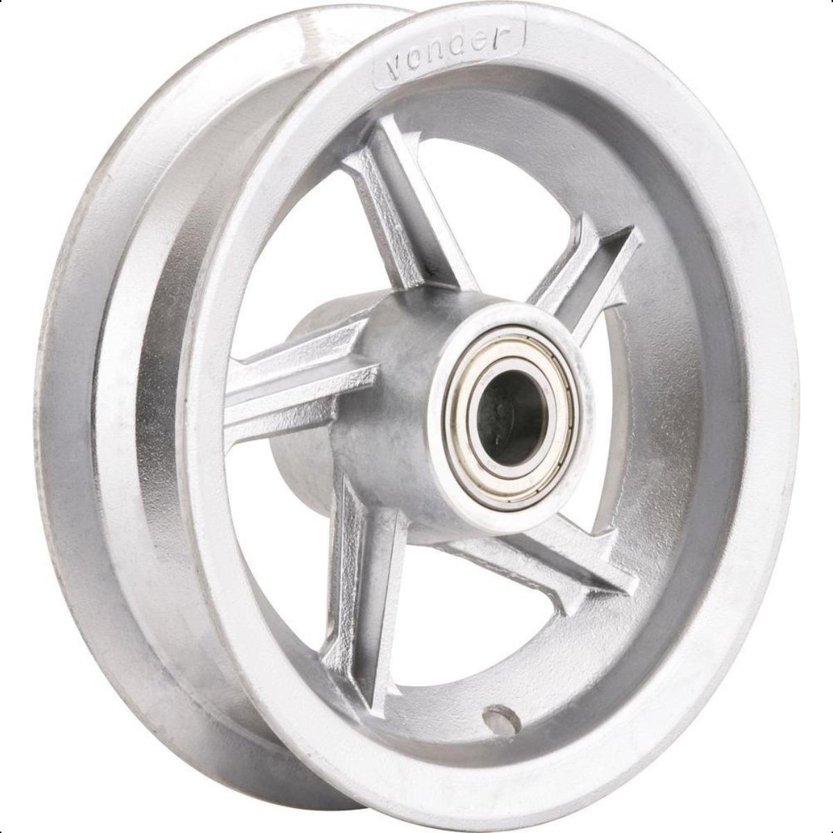 Aro Alumínio 3,50x8 200kg Rolamento Esfera Eixo 25mm Vonder
