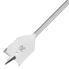 Broca Chata Para Madeira Longa 30mm 300mm Aço 45 HRC 48-52 MTX 7040309 Furos Precisos