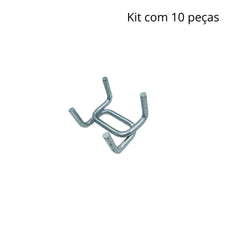 Gancho Duplo kit com 10 para Painel Presto