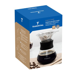 Cafeteira Com Coador De Aço Inox 0,40 L Vidro Borosilicato Tramontina