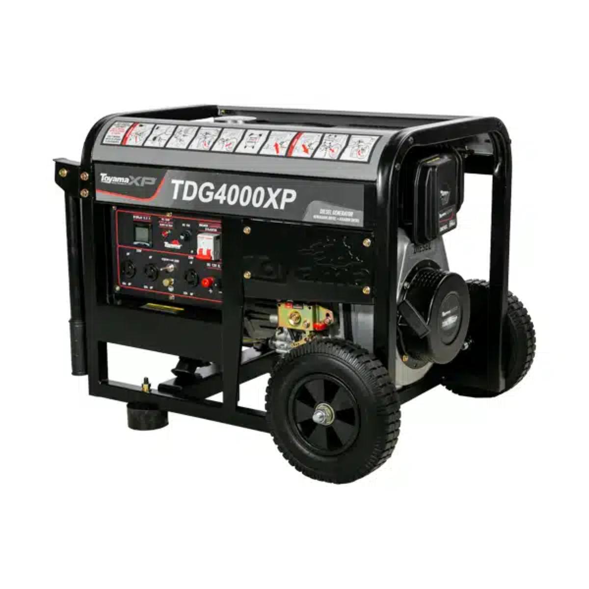 Gerador Diesel 3,3KVA Monofásico Bivolt 115/230V Partida Manual TDG4000XP Toyama