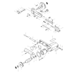 Lixadeira de Cinta 9MM 3/8'' 500W Com Braço Extensor e Lixa Adaptável a Coletor 9032 220V Makita