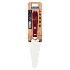 Espátula Para Bolo Tramontina Polywood 5 Polegadas Aço Inox Cabo Madeira Tratada Vermelha Resistente
