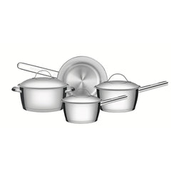 Jogo De Panelas Tramontina Allegra Aço Inox Fundo Triplo 4 Peças Indução