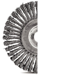 Escova Circular Arame Entrançado 6''x1/4'' 39 Tranças Tramontina PRO para Desbaste e Acabamento