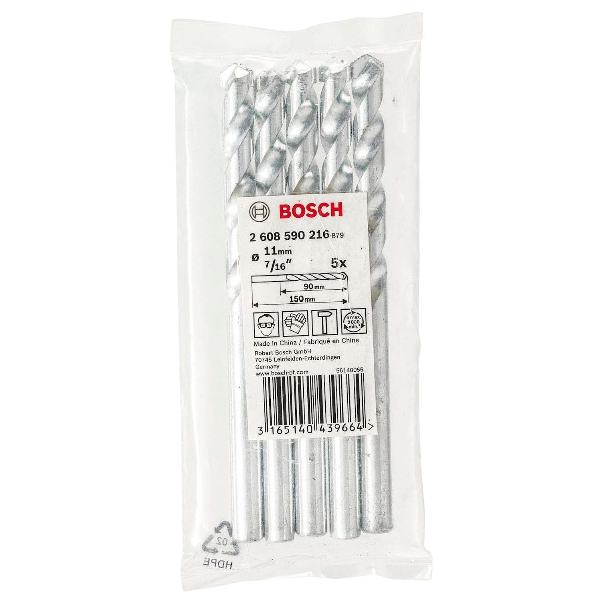 Broca Para Concreto Bosch Cyl-1 Ø11 X 85 X 150 mm 5 Peças