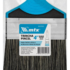Trincha Pincel 4'' Cerdas Mistas Latex Acrílico Cabo 2 Componentes 1PC MTX Profissional