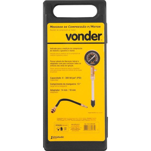 Medidor Compressão para Motor 0-300Psi Vonder