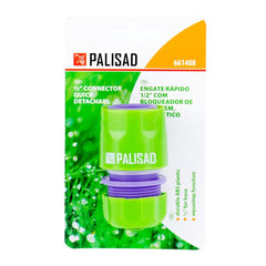 Engate Rápido 1/2'' Palisad 661408 com Aquastop em Plástico ABS para Irrigação