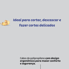 Faca Para Legumes E Frutas Tramontina Felice Aço Inox Cabo Polipropileno Preto 3 Polegadas