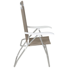Cadeira de Praia Reclinável em Alumínio Suporta até 120kg Prosa Bege Bel