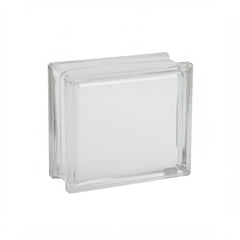 Tijolo de Vidro 19 x 19 x 8 CM Branco Jateado 10 Unidades  Tradestar