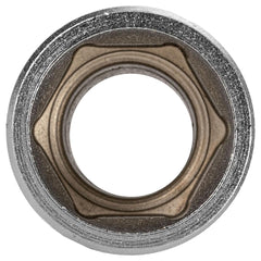 Soquete Sextavado 1/2'' 15mm CrV Cromado Vanádio Stels Encaixe 38mm
