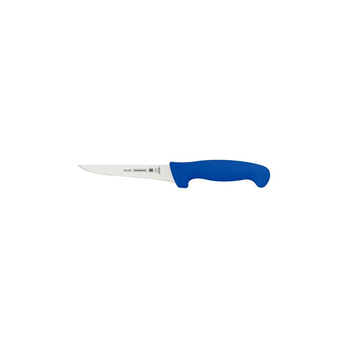 Faca Para Desossar Tramontina Profissional Master 5 Polegadas Aço Inox Cabo Azul Antimicrobiano