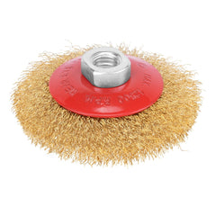 Escova Latonada Circular 100mm M14 MTX 746089 Para Esmerilhadeira Alta Durabilidade