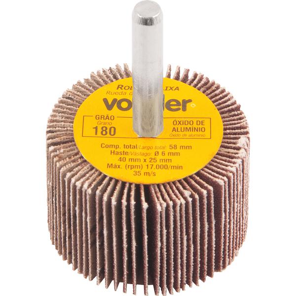 Roda de Lixa 40x25mm com Haste G180 Vonder