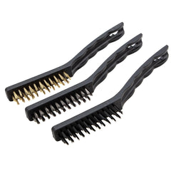 Jogo Escova De Aço 3 Peças Limpeza Pesada Aço E Nylon MTX 748639