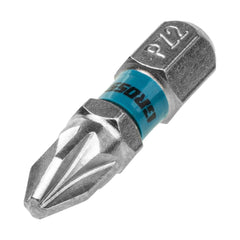 Bits PZ2 Pozidriv Aço Rápido 5pcs 25mm Gross Alta Resistência Cromado Magnético